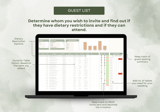 Wedding Guest List Spreadsheet