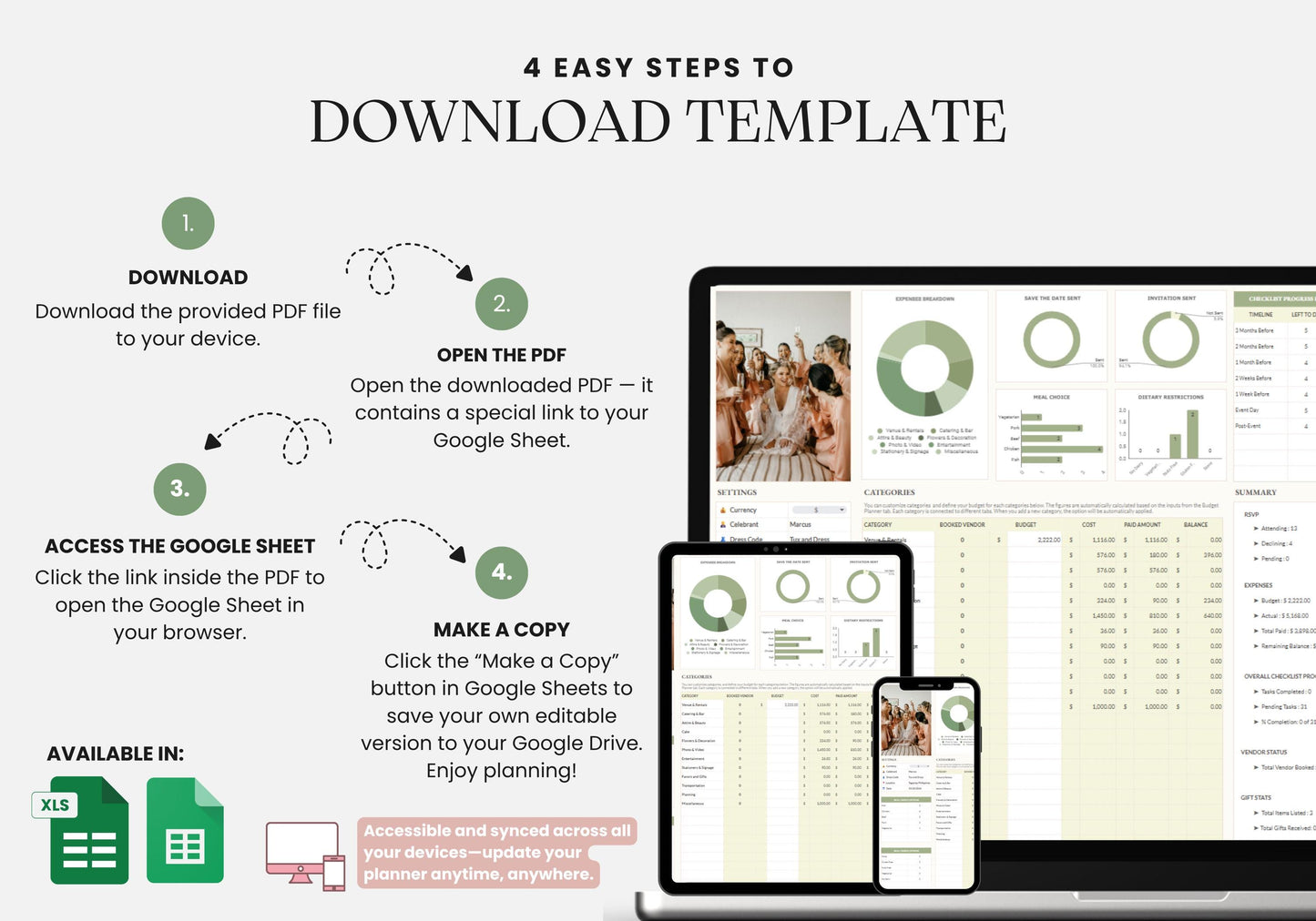 Bridal Shower Planner Spreadsheet