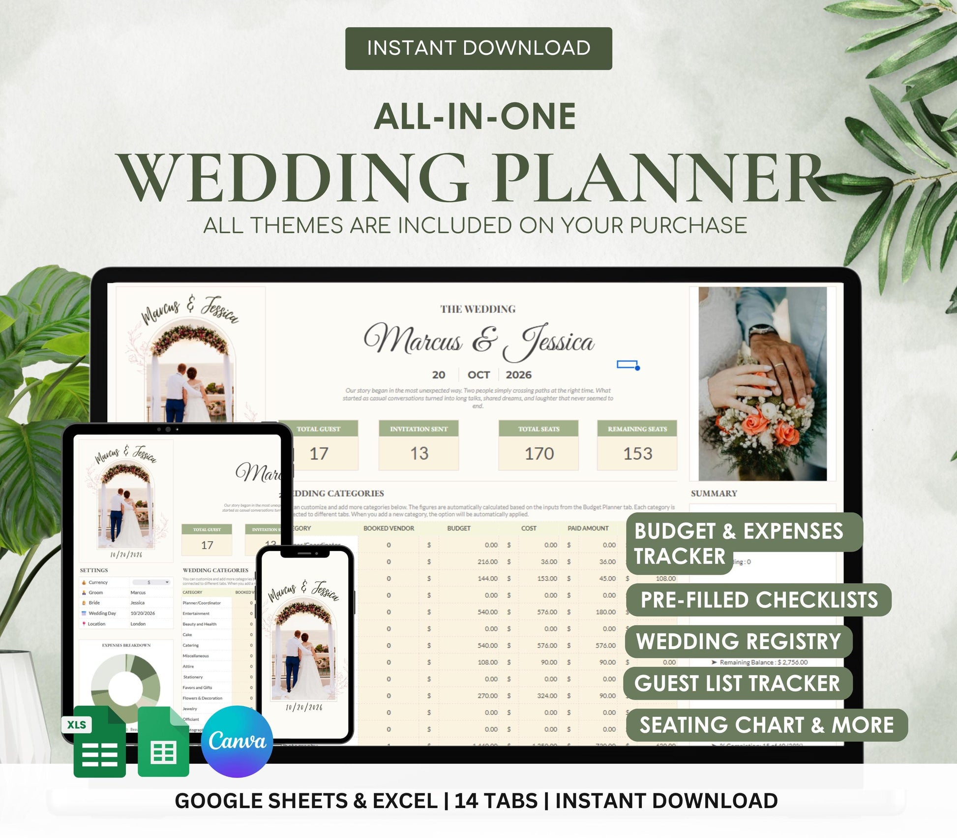 Digital Wedding Planner, Ultimate Wedding Planner, Ultimate Wedding Planner Tool