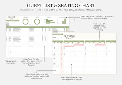 Bridal Shower Planner Spreadsheet