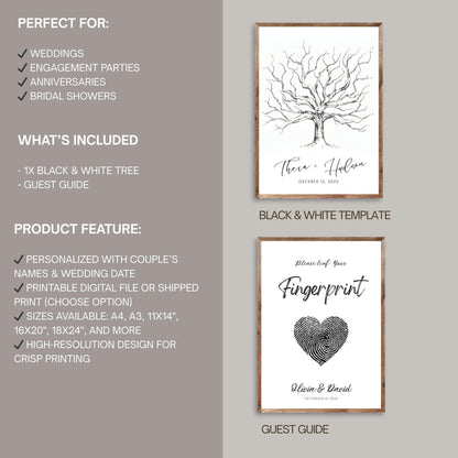 Wedding Fingerprint Tree Guest Book